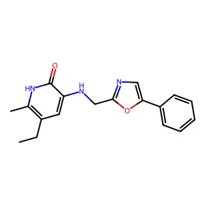 2(1H)-Pyridinone, 5-ethyl-6-methyl-3-(((5-phenyl-2-oxazolyl)methyl)amino)- structure