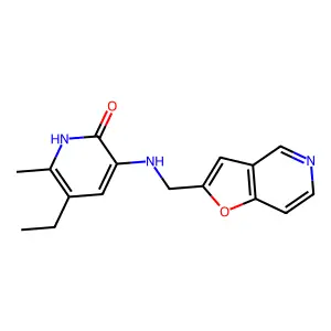 2(1H)-Pyridinone, 5-ethyl-3-((furo(3,2-c)pyridin-2-ylmethyl)amino)-6-methyl- structure