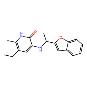 3-{[1-(1-Benzofuran-2-yl)ethyl]amino}-5-ethyl-6-methyl-1,2-dihydropyridin-2-one structure