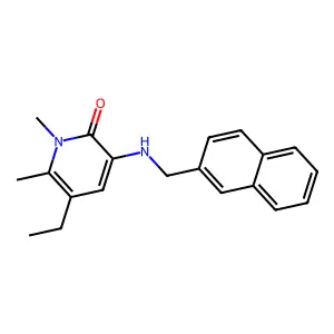 5-Ethyl-1,6-dimethyl-3-(2-naphthylmethylamino)pyridin-2-one structure