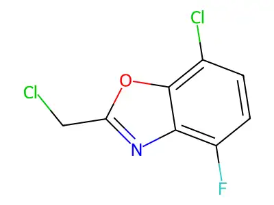 7-Chloro-2-(chloromethyl)-4-fluorobenzoxazole structure
