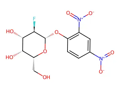 2',4'-Dinitrophenyl 2-deoxy-2-fluorogalactopyranoside structure