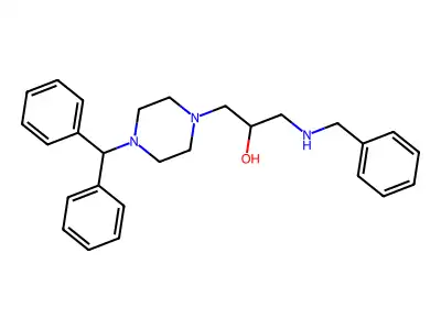 1-Piperazineethanol, 4-(diphenylmethyl)-alpha-(((phenylmethyl)amino)methyl)- structure