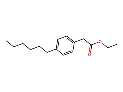 Ethyl 2-(4-hexylphenyl)acetate structure