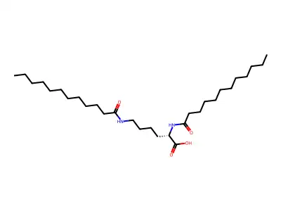 N~2~,N~6~-Bis(1-hydroxydodecylidene)lysine structure
