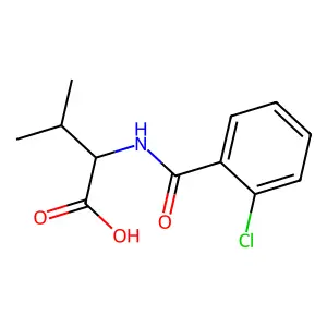 (2S)-2-[(2-chlorobenzoyl)amino]-3-methylbutanoic acid structure