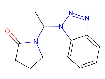 1-[1-(1H-1,2,3-Benzotriazol-1-yl)ethyl]pyrrolidin-2-one structure