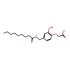 Acetic acid, [2-methoxy-4-[[(1-oxononyl)amino]methyl]phenoxy]- structure