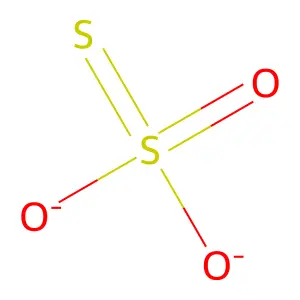 Thiosulfate ion structure
