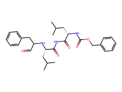 N-Benzyloxycarbonyl-leucyl-leucyl-phenylalaninal structure