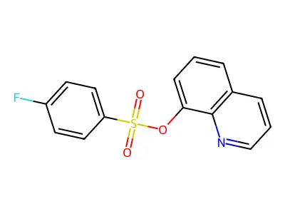 4-Fluoro-benzenesulfonic acid quinolin-8-yl ester structure