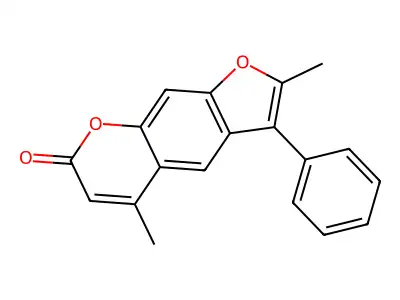 2,5-dimethyl-3-phenyl-7H-furo[3,2-g]chromen-7-one structure