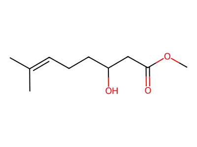 6-Octenoic acid, 3-hydroxy-7-methyl-, methyl ester structure