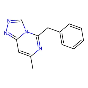 1,2,4-Triazolo[4,3-c]pyrimidine, 7-methyl-5-(phenylmethyl)- structure