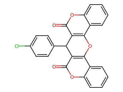 7-(4-chlorophenyl)-6H-pyrano[3,2-c:5,6-c']dichromene-6,8(7H)-dione structure