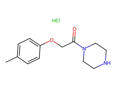 1-[(4-Methylphenoxy)acetyl]piperazine hydrochloride structure