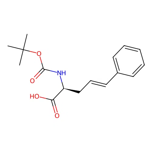 (S)-2-((Tert-butoxycarbonyl)amino)-5-phenylpent-4-enoic acid structure