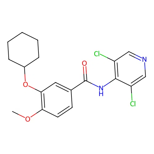 3-Cyclohexyloxy-N-(3,5-dichloro-pyridin-4-yl)-4-methoxy-benzamide structure