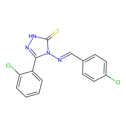4-((4-Chlorobenzylidene)amino)-5-(2-chlorophenyl)-4H-1,2,4-triazole-3-thiol structure