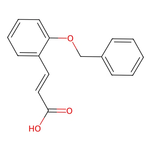 (2E)-3-(2-(benzyloxy)phenyl)prop-2-enoic acid structure