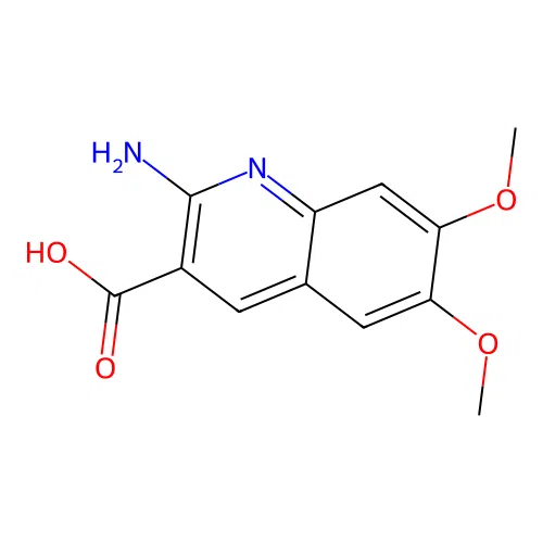 2-Amino-6,7-dimethoxyquinoline-3-carboxylic acid structure