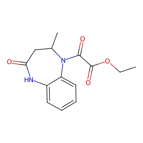 ethyl (2-methyl-4-oxo-2,3,4,5-tetrahydro-1H-1,5-benzodiazepin-1-yl)(oxo)acetate structure
