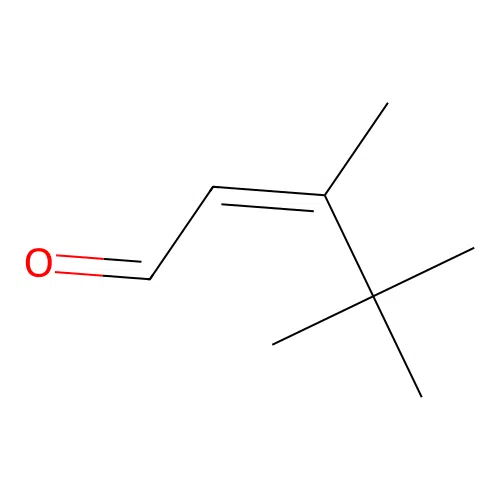 3,4,4-Trimethylpent-2-enal structure