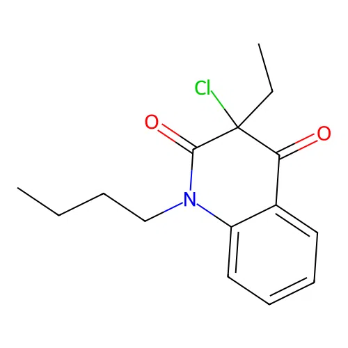 1-Butyl-3-chloro-3-ethylquinoline-2,4-dione structure