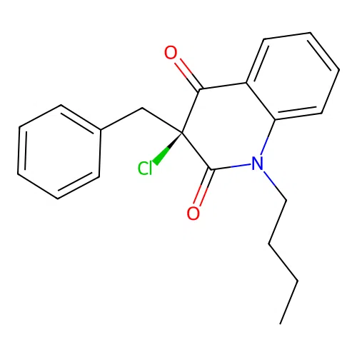 3-Benzyl-1-butyl-3-chloroquinoline-2,4(1H,3H)-dione structure
