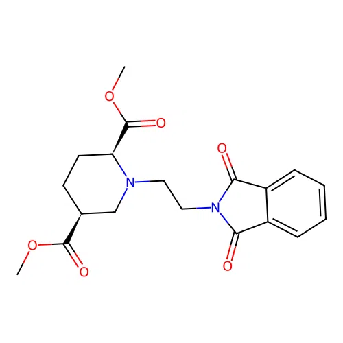 (2S,5S)-Dimethyl 1-(2-(1,3-dioxoisoindolin-2-yl)ethyl)piperidine-2,5-dicarboxylate structure