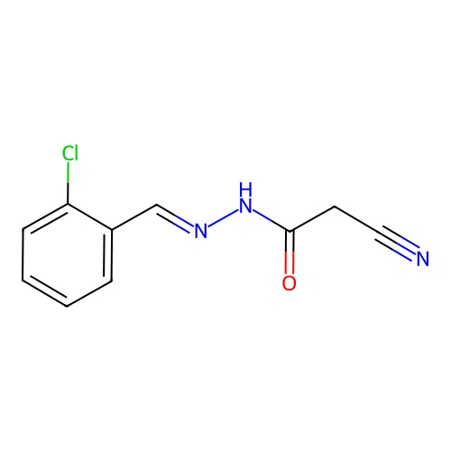 N'-[(E)-(2-chlorophenyl)methylidene]-2-cyanoacetohydrazide structure