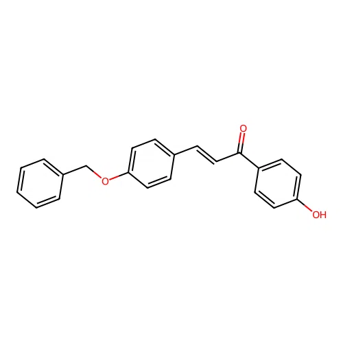 (2E)-3-[4-(benzyloxy)phenyl]-1-(4-hydroxyphenyl)prop-2-en-1-one structure