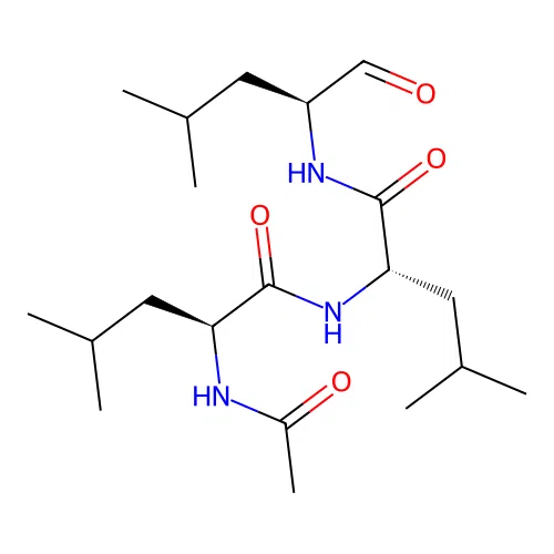 (2S)-2-[(Ac-L-Leu-L-Leu-)Amino]-4-methylpentanal structure