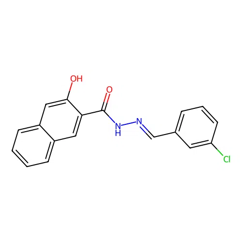 N'-(3-chlorobenzylidene)-3-hydroxy-2-naphthohydrazide structure