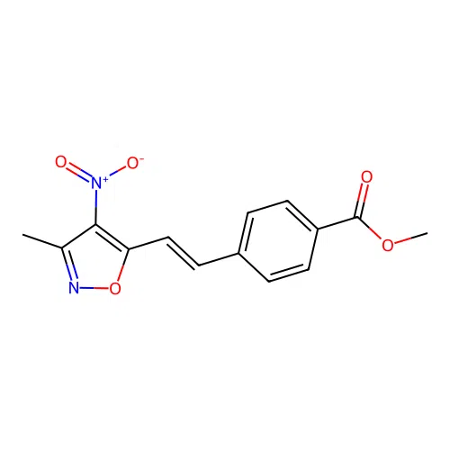 methyl 4-[(E)-2-(3-methyl-4-nitro-1,2-oxazol-5-yl)ethenyl]benzoate structure