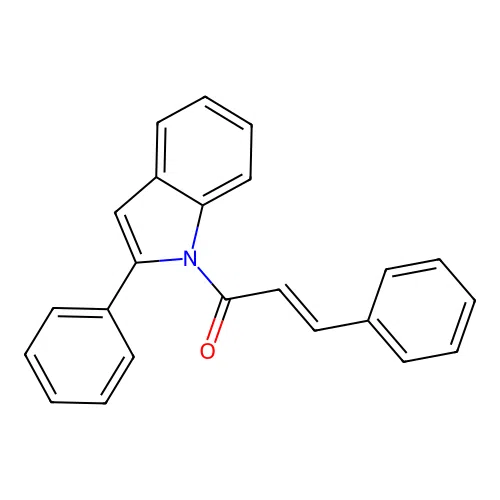 1-cinnamoyl-2-phenyl-1H-indole structure