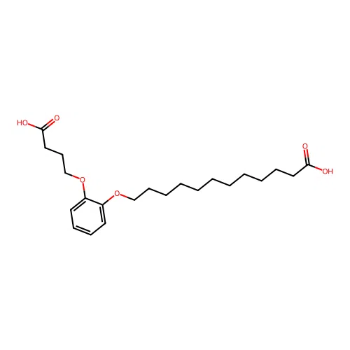 Dodecanoic acid, 12-[2-(3-carboxypropoxy)phenoxy]- structure