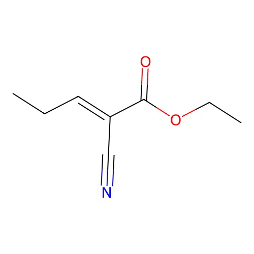 ethyl (E)-2-cyanopent-2-enoate structure