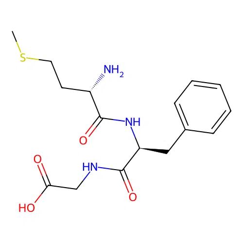 H-Met-Phe-Gly-OH structure