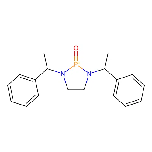 1,3-Bis(1-phenylethyl)-1,3,2-diazaphospholidin-2-ium 2-oxide structure