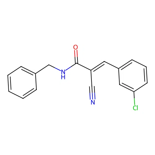 (E)-N-benzyl-3-(3-chlorophenyl)-2-cyanoprop-2-enamide structure
