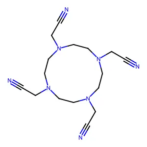 2-[4,7,10-Tris(cyanomethyl)-1,4,7,10-tetrazacyclododec-1-yl]acetonitrile structure