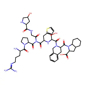 bradykinin, Hyp(3)-Thi(5)-Tic(7)-Oic(8)-desArg(9)- structure