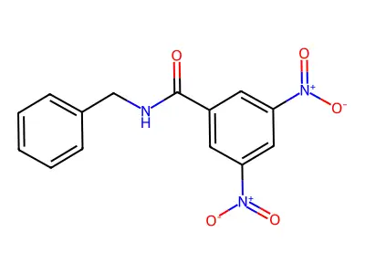 N-benzyl-3,5-dinitrobenzamide structure
