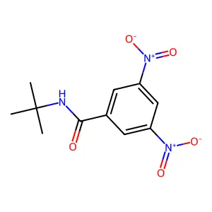 N-tert-butyl-3,5-dinitrobenzamide structure