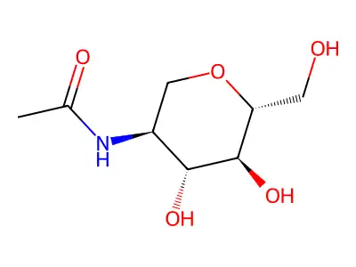 1-Deoxy-N-acetylglucosamine structure