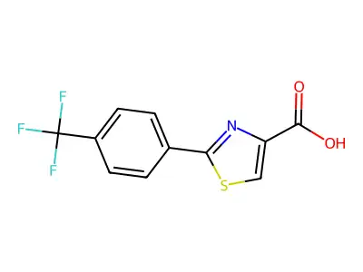 2-(4-(Trifluoromethyl)phenyl)-1,3-thiazole-4-carboxylic acid structure