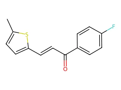 (E)-1-(4-fluorophenyl)-3-(5-methyl-2-thienyl)-2-propen-1-one structure