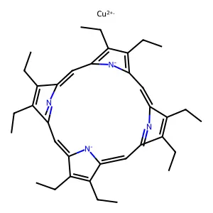 Copper 2,3,7,8,12,13,17,18-octaethylporphyrin-22,24-diide structure