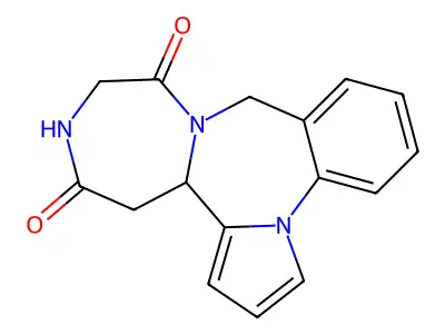 11,14-Dioxo-12,13,14,14a-tetrahydro-9H-(1,4)diazepino(7,1-c)pyrrolo(1,2-a)(1,4)benzodiazepine structure